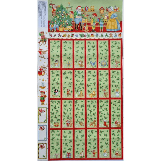 Santa's Workshop Advent Calendar Panel