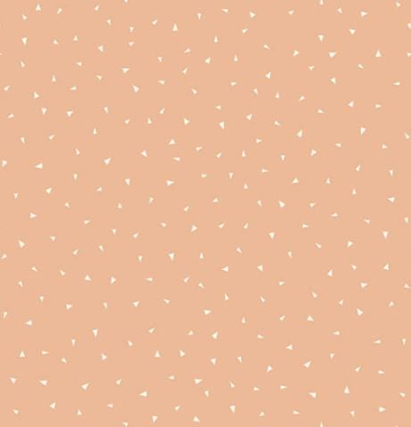 FIGO- Festive Fauna Fabric - Peach Triangles