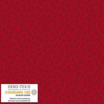 Stof Faded Branches Fabric - RED